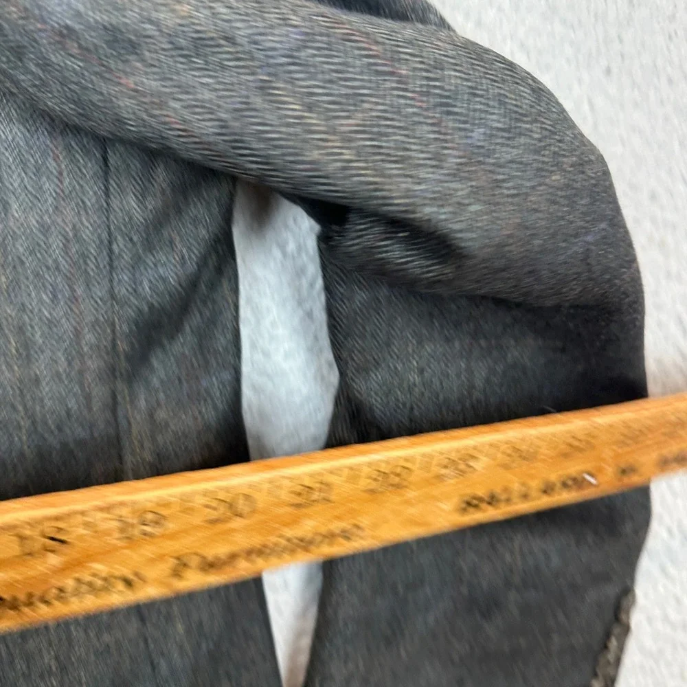 Lauren Ralph Lauren Wool Blend Blazer Mens 44L Long Grey Herringbone Sport Coat